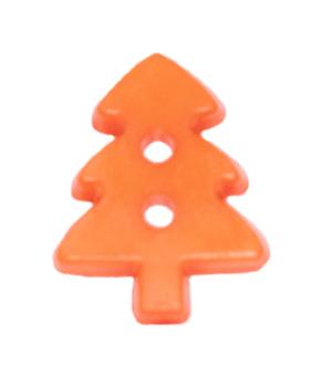 Kids button as a Christmas tree in orange 17 mm 0,67 inch